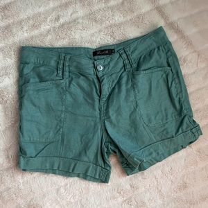 Anthropologie | Level 99 Shorts in Jade color | size 29